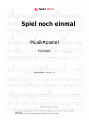 Sheet music, chords MusikApostel - Spiel noch einmal