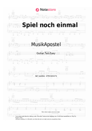 Sheet music, chords MusikApostel - Spiel noch einmal
