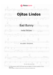 Sheet music, chords Bad Bunny - Ojitos Lindos