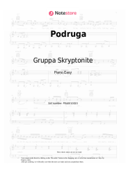 Sheet music, chords Gruppa Skryptonite -  Podruga