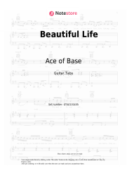 Sheet music, chords Ace of Base - Beautiful Life