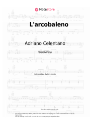 Sheet music, chords Adriano Celentano - L'arcobaleno