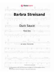 Sheet music, chords Duck Sauce - Barbra Streisand