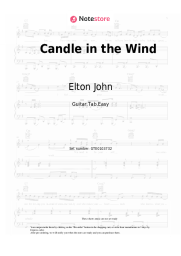 Sheet music, chords Elton John - Candle in the Wind