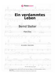 Sheet music, chords Bernd Stelter - Ein verdammtes Leben
