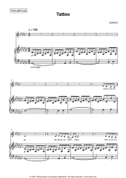 Sheet music, chords Loreen - Tattoo