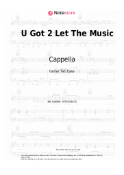 Sheet music, chords Cappella - U Got 2 Let The Music