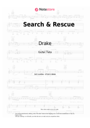 Sheet music, chords Drake - Search & Rescue