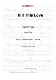 Sheet music, chords BlackPink - Kill This Love