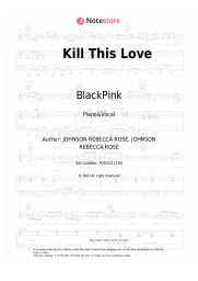 Sheet music, chords BlackPink - Kill This Love