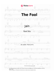 Sheet music, chords Jain - The Fool