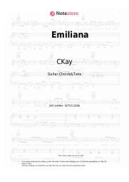 Sheet music, chords CKay - Emiliana