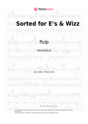 Sheet music, chords Pulp - Sorted for E’s & Wizz