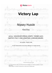 Sheet music, chords Nipsey Hussle, Stacy Barthe - Victory Lap