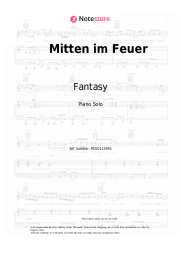 Sheet music, chords Fantasy - Mitten im Feuer
