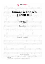 Sheet music, chords Montez, Elif - Immer wenn ich gehen will