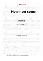 Sheet music, chords Dalida - Mourir sur scène