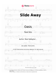 Sheet music, chords Oasis - Slide Away
