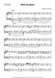 Sheet music, chords Johannes Oerding - Wenn du gehst