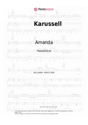 Sheet music, chords Amanda, Mark Forster - Karussell