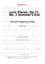 Sheet music, chords Edvard Hagerup Grieg - Lyric Pieces, Op.71. No. 2 Summer's Eve