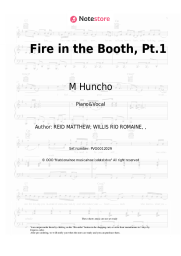 Sheet music, chords M Huncho - Fire in the Booth, Pt.1