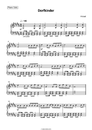 Sheet music, chords Finnel - Dorfkinder