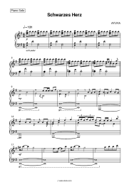 Sheet music, chords AYLIVA - Schwarzes Herz