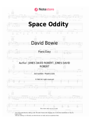 Sheet music, chords David Bowie - Space Oddity