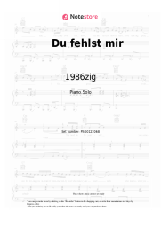 Sheet music, chords 1986zig - Du fehlst mir