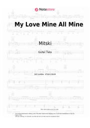 Sheet music, chords Mitski - My Love Mine All Mine
