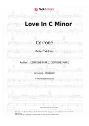Sheet music, chords Cerrone - Love In C Minor