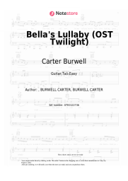 Sheet music, chords Carter Burwell - Bella's Lullaby (OST Twilight)