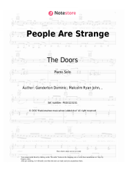 Sheet music, chords The Doors - People Are Strange