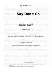 Sheet music, chords Taylor Swift - Say Don't Go