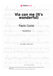 Sheet music, chords Paolo Conte - Via con me (It's wonderful)
