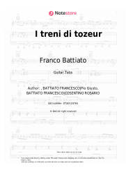 Sheet music, chords Franco Battiato, Alice - I treni di tozeur