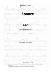 Sheet music, chords SZA - Snooze