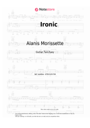 Sheet music, chords Alanis Morissette - Ironic