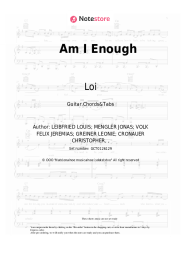 Sheet music, chords Loi - Am I Enough
