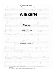 Sheet music, chords Made, Shabab, Rasa - A la carte