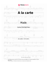 Sheet music, chords Made, Shabab, Rasa - A la carte
