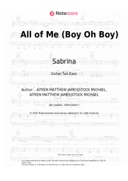 Sheet music, chords Sabrina - All of Me (Boy Oh Boy)