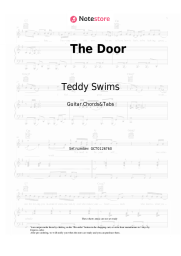 Sheet music, chords Teddy Swims - The Door