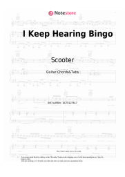 Sheet music, chords Scooter - I Keep Hearing Bingo
