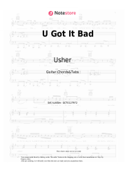 Sheet music, chords Usher - U Got It Bad