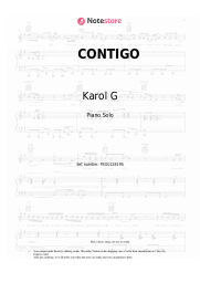 Sheet music, chords Karol G, Tiësto - CONTIGO