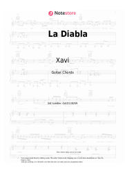 Sheet music, chords Xavi - La Diabla