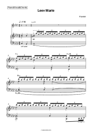 Sheet music, chords Paveier - Leev Marie