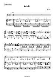Sheet music, chords Dasha - Austin